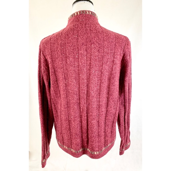 WOOLRICH 1/2 Zip Rose Pink Wool Sweater - Picture 4 of 5